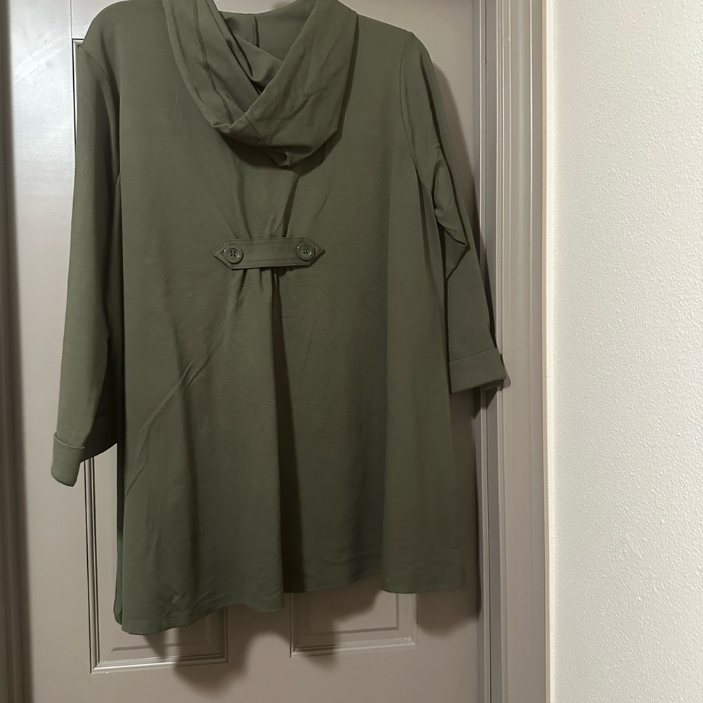 Christian Siriano Olive Hooded Utility Jacket NWT 2X 22/24 - Picture 4 of 4